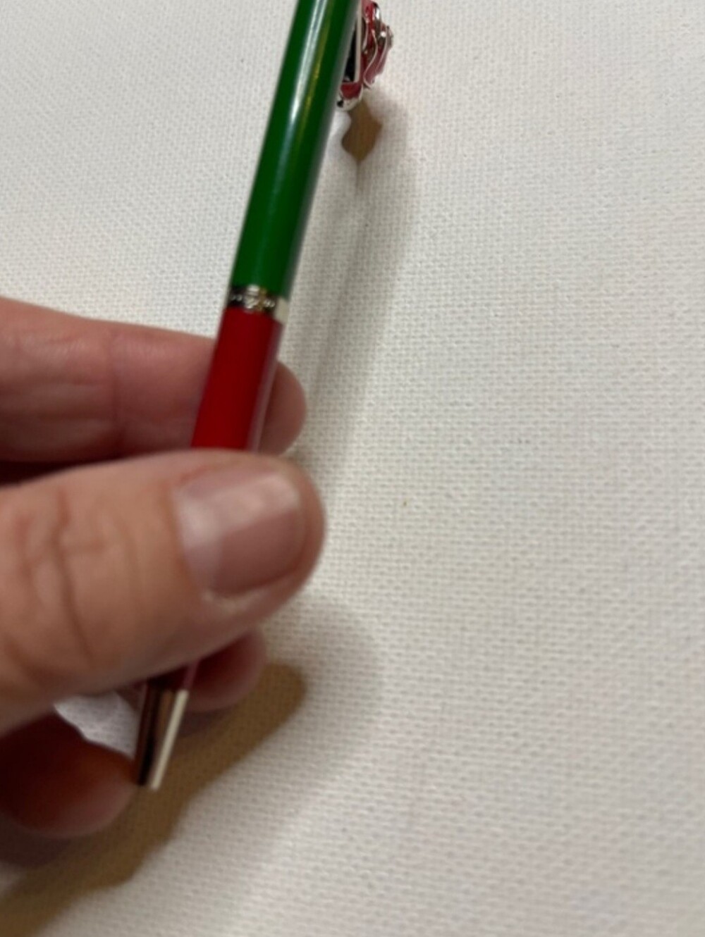 Coach Red & Green W/Rose Charm & Pen - Picture 3 of 6